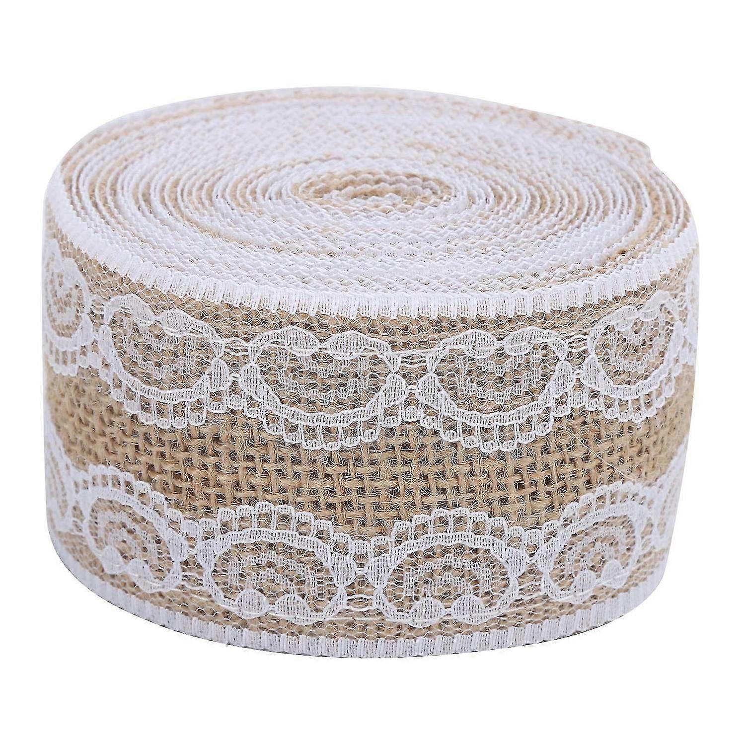 2025 Latest Model Burlap Ribbon 5.5yd DIY Diverse Styles Lace Burlap Roll for