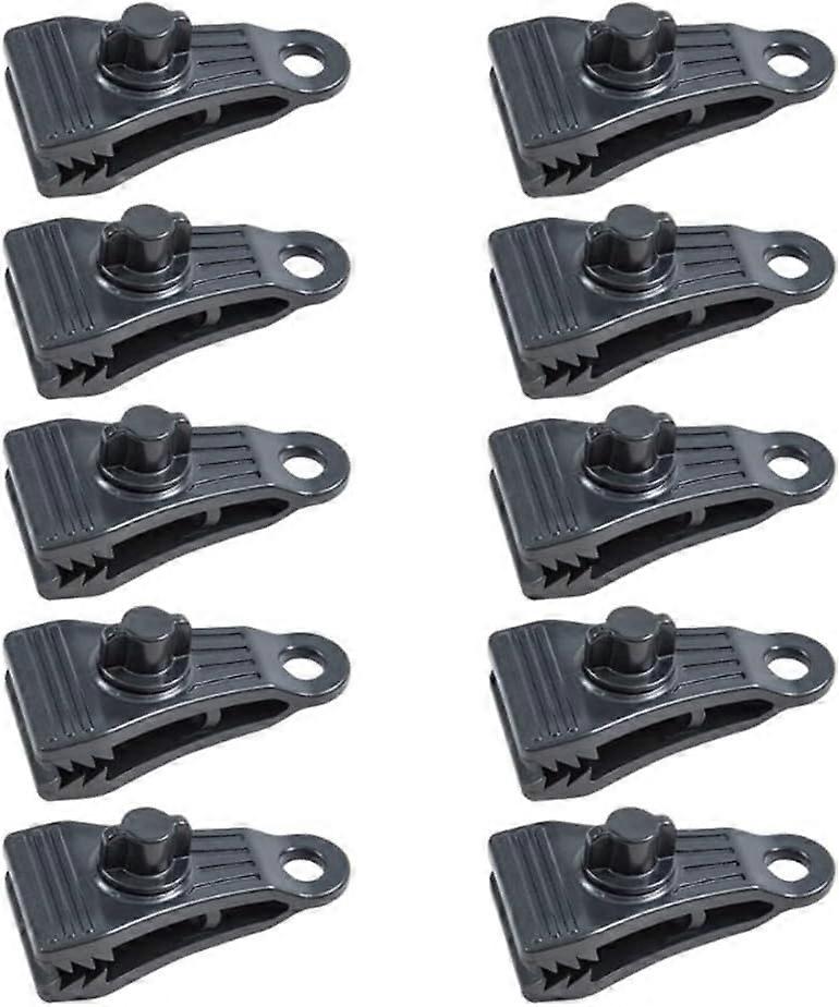10 Pcs Heavy Duty Adjustable Windproof Tent Clips, Plastic Tarp