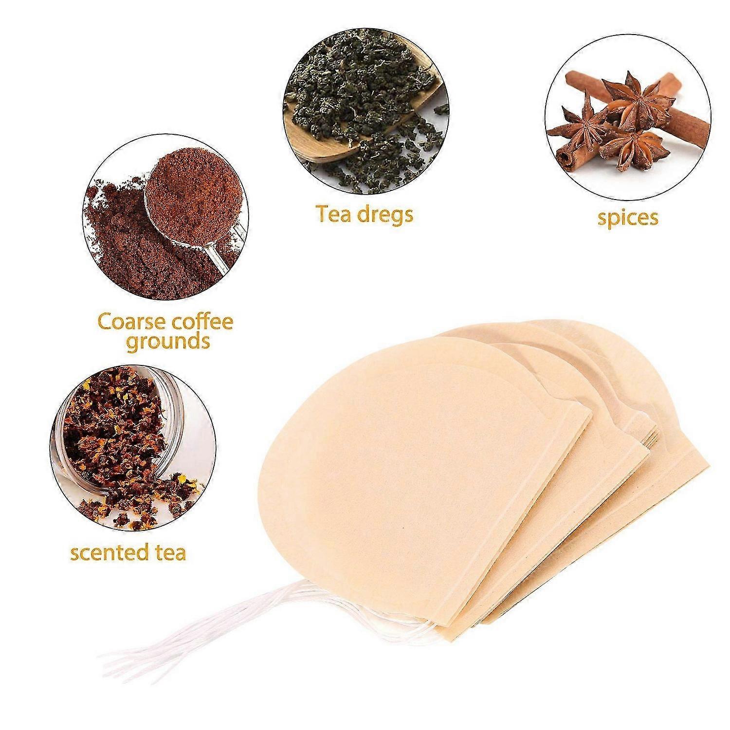 300 Pcs Disposable Empty Tea Bags Tea Infuser Drawstring Teabags
