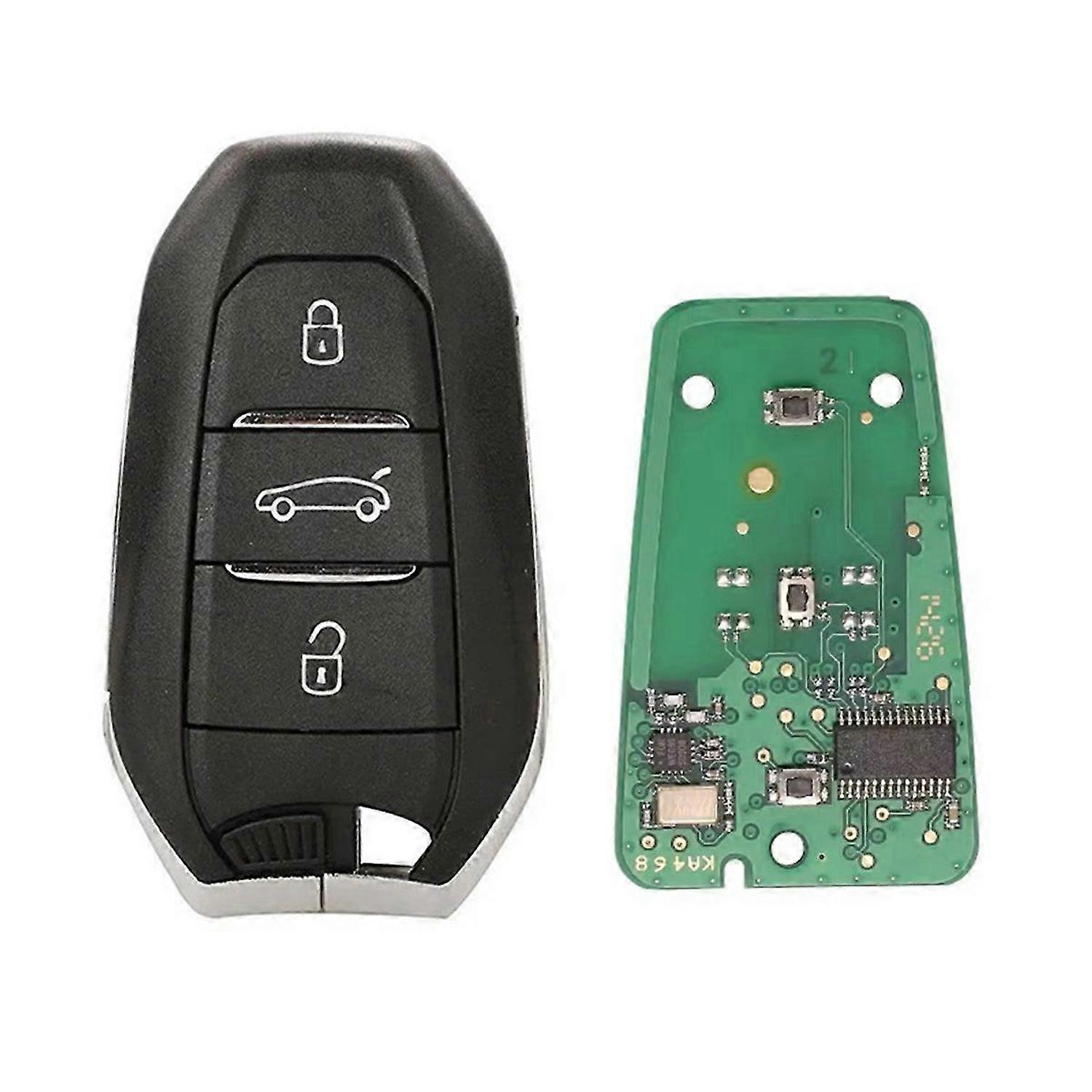 Smart Keyless Go Remote Key HU83 4A Hitag- 3 Buttons 433MHz PCF7945 for 2008 508 3008 5008 C3 C4