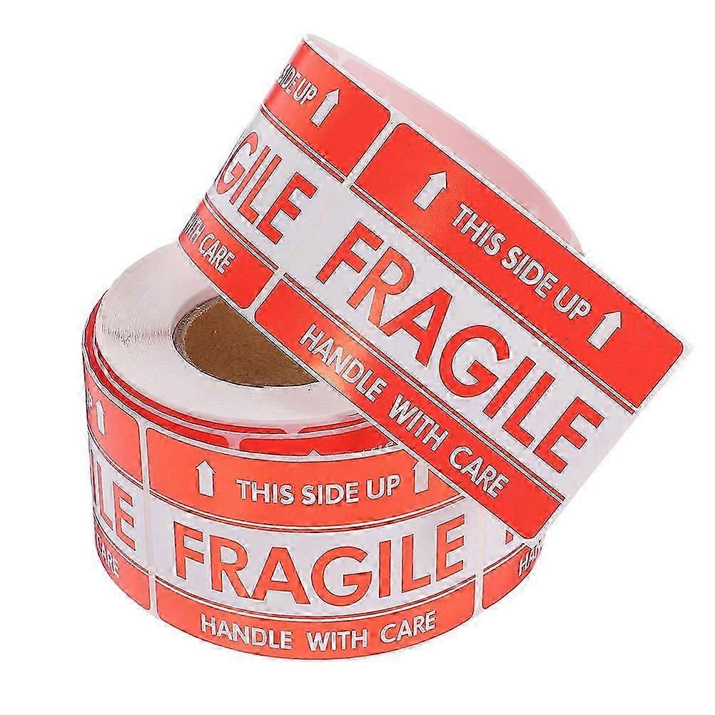 Fragile Warning Label High Adhesion for Business and Individual Use .50X5.00X0.01CM 500 Labels Roll