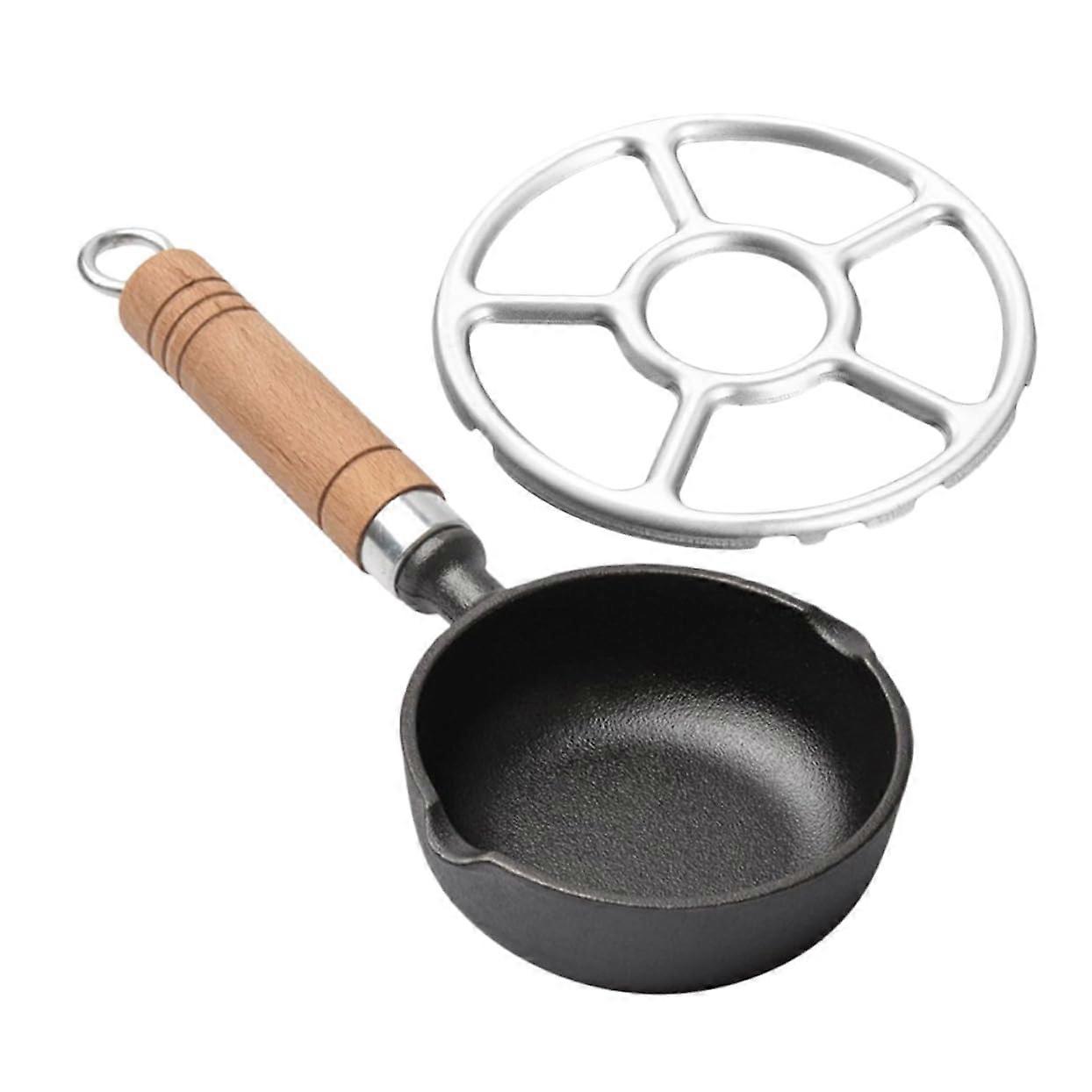 Egg Frying Pan with Lid and Handle for Butter Melting Sauce Oil Heating Milk Warming 30x13x5cm