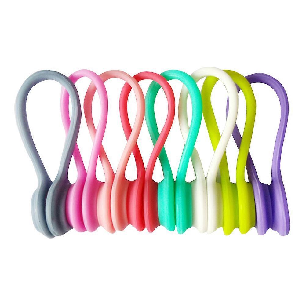 Magnet Cable Winder Earphone Cord Organizer for Desktop Use 8Pcs Set