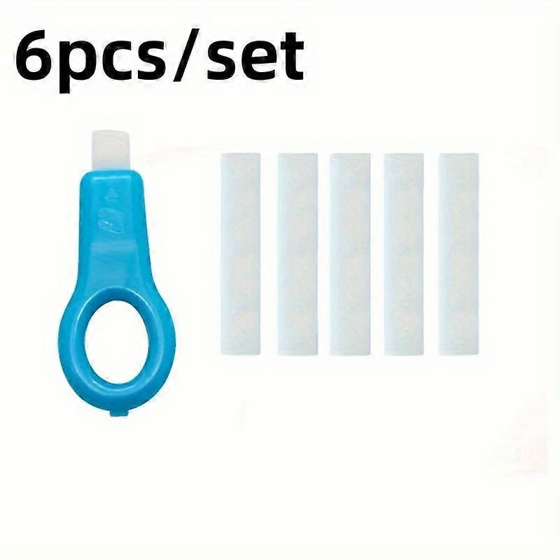 6-piece cleaning kit with manual stain remover - portable toothbrush kit for stubborn tooth stains