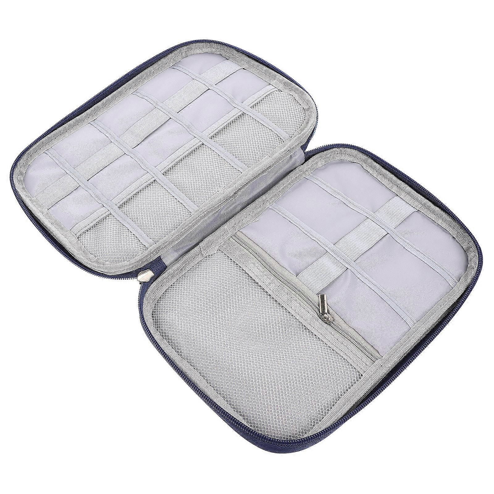 Cable Organizer Accessories Daily Use Polyester Blue Waterproof 1Set