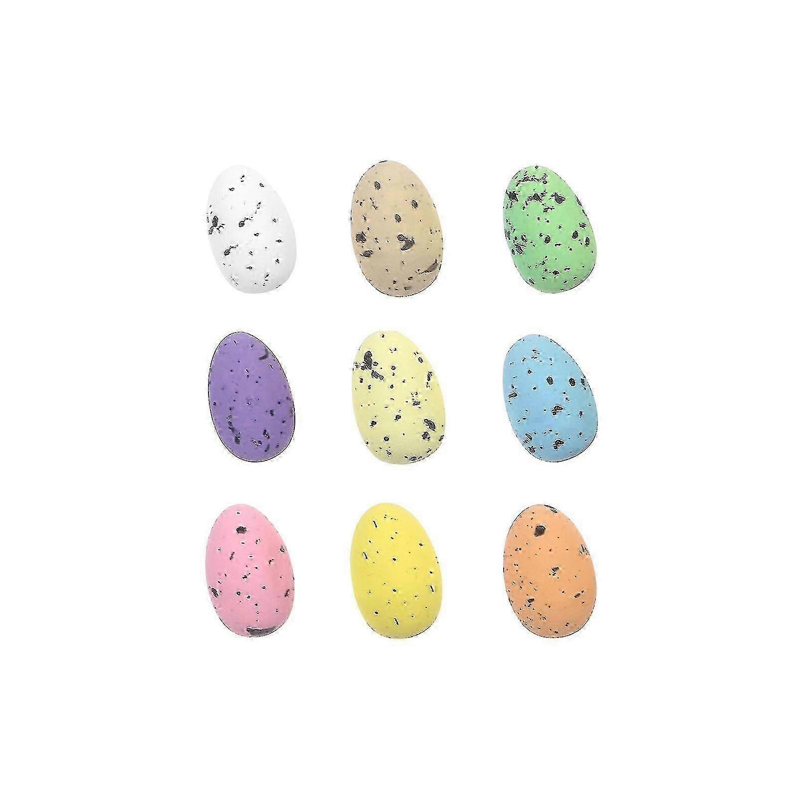 Holiday ornaments 9pcs simulation colorful plastic easter-eggs bright plasticeggs decorations diy