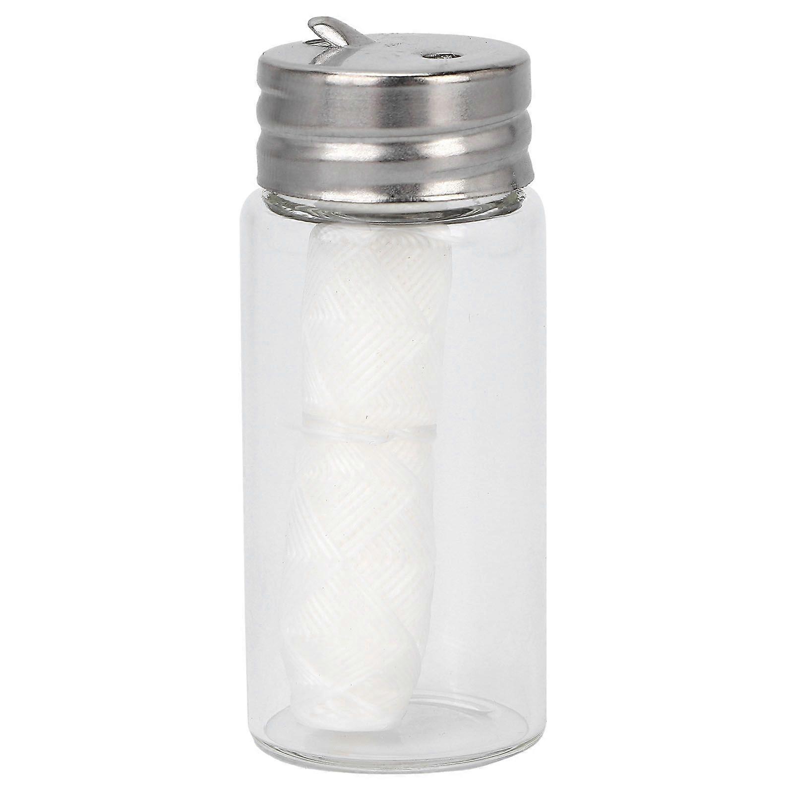 Portable Dental Floss Teeth Stain Plaque Removal Floss with Refillable Container BottleWhite