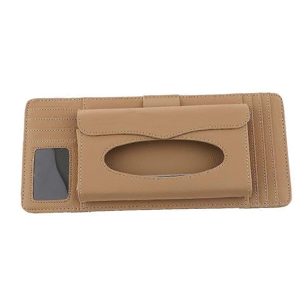 Cd Dvd Storage Case With Cloth Box Sun Visor 3 In 1 Beige