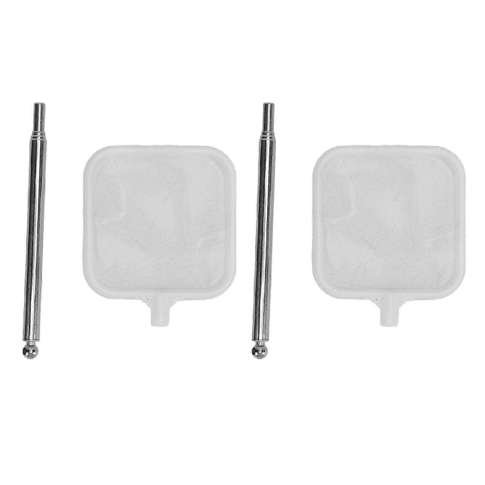 Aquarium Shrimp Net Extendable Handle Fine Mesh Tiny Fish Tank Net for Fish Egg Fish Food Debris 2pcs