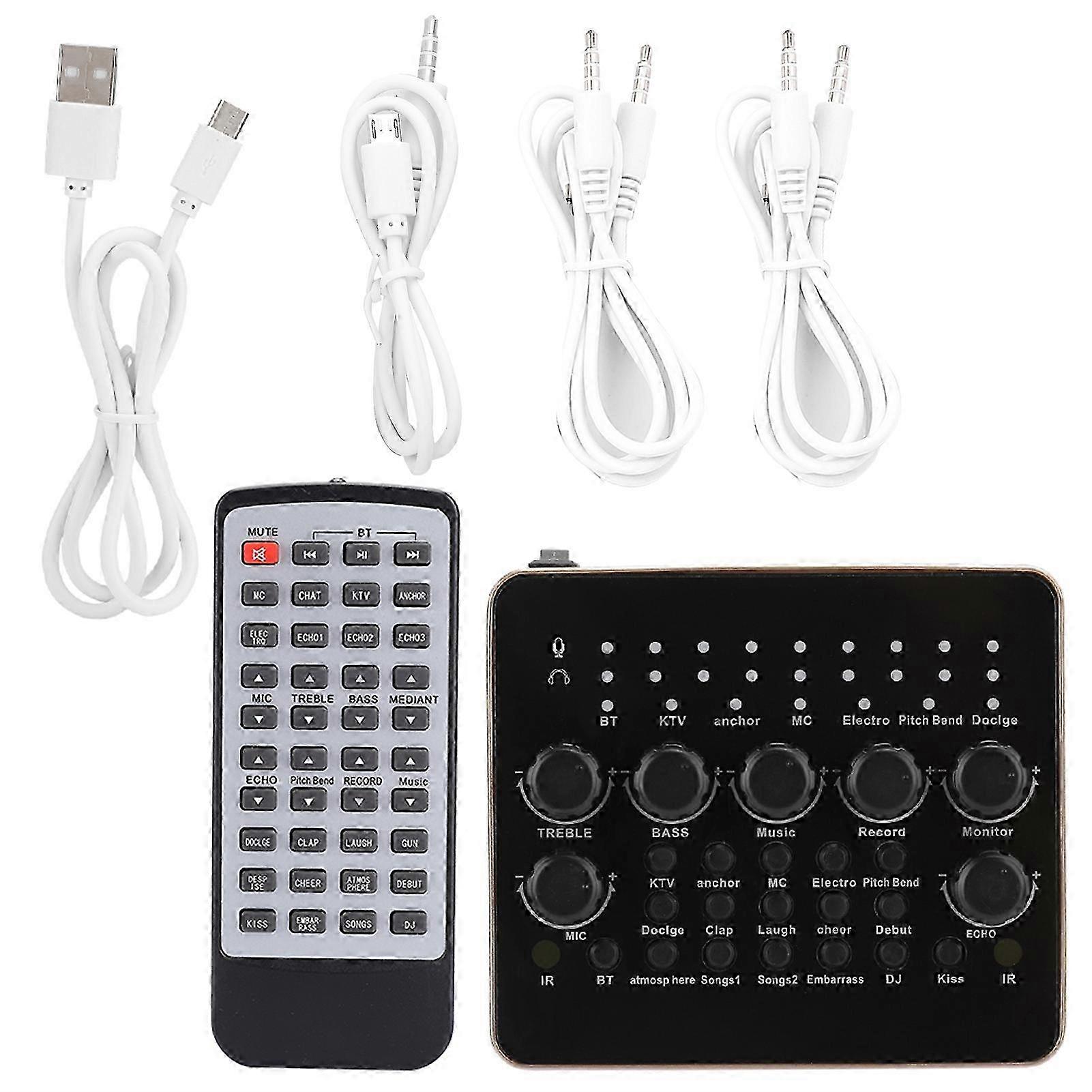 KTV Live Broadcast External Sound Card 3D Microphone Recording USB Mixer for Computer 2025