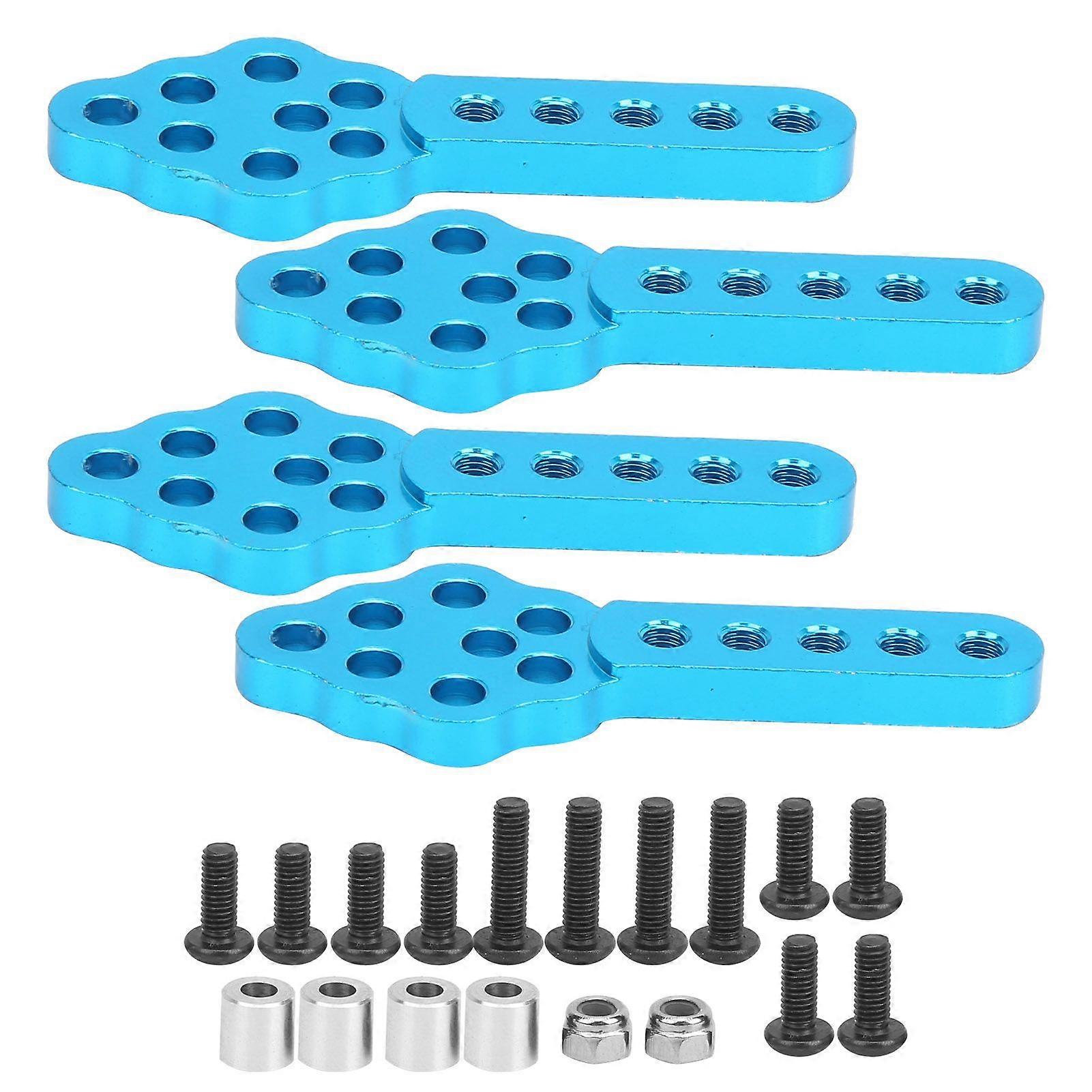 4pcs/set RC Car Damping Mount Base Plate Angle Height Adjustable for 1/10 CrawlerBlue