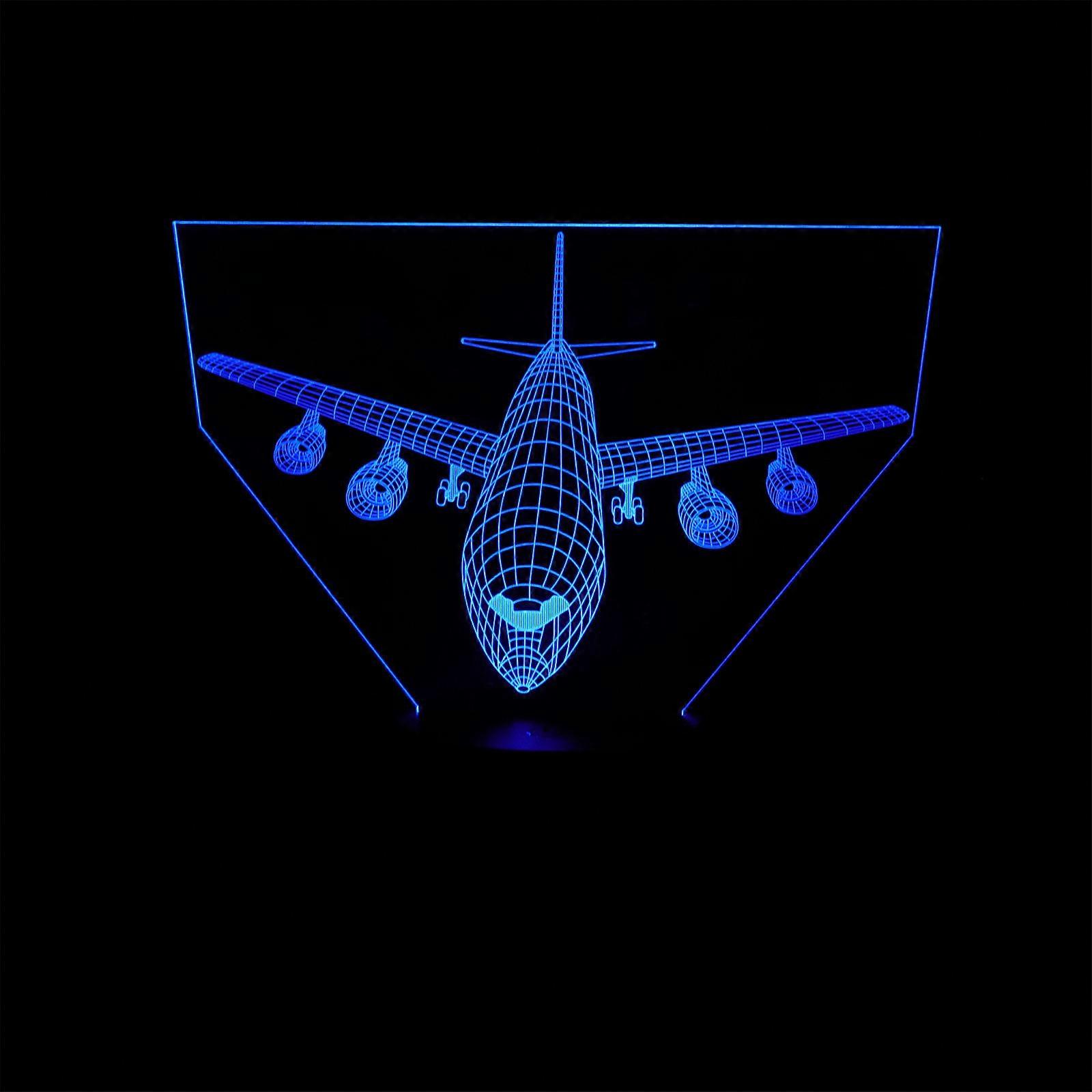 3D Airplane Design Automotive LED Acrylic Table Lamp Bedside Light