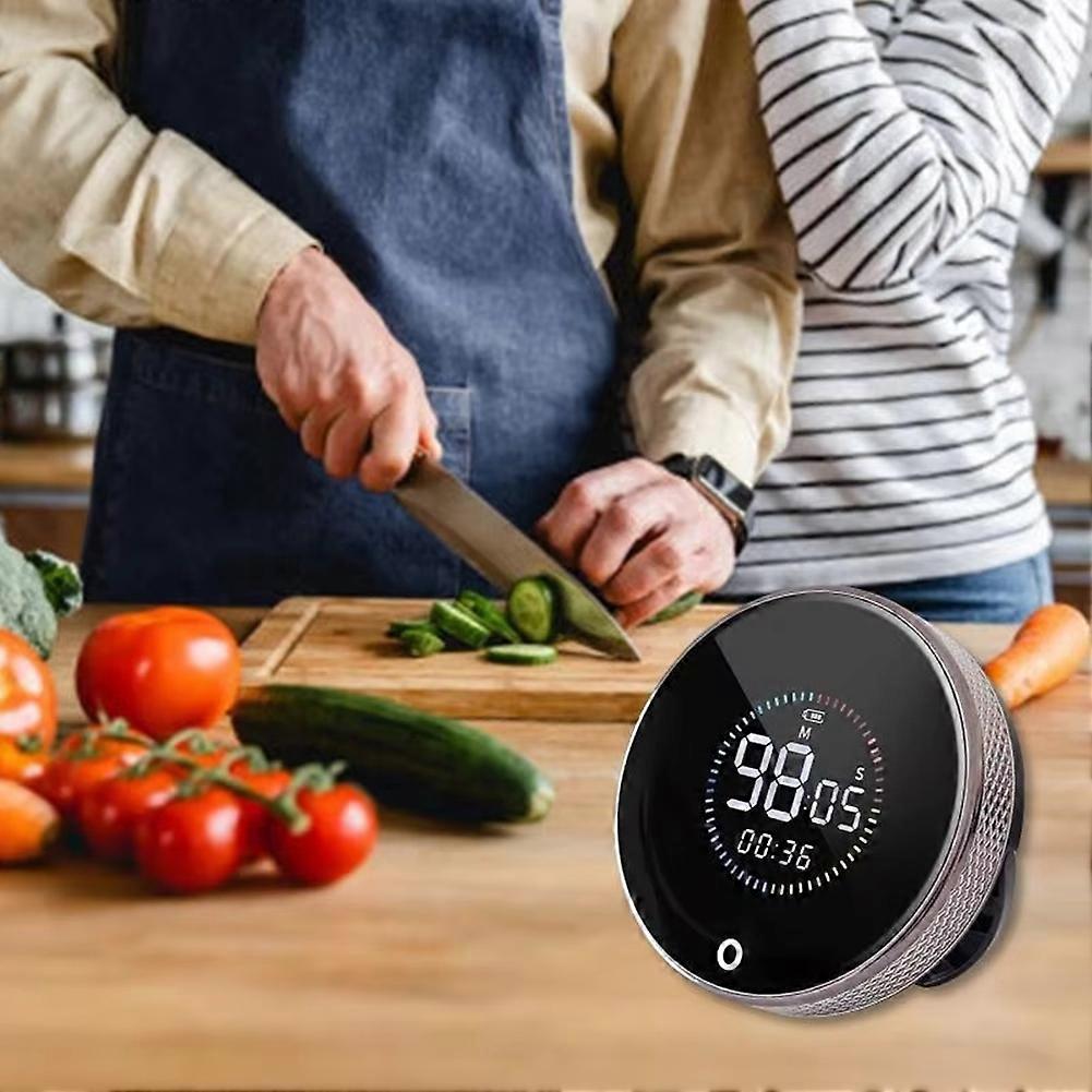 Color Screen Timer Magnetic LED Silent Rechargeable Multifunctional for Kitchen Beauty Exercise Time Reminder
