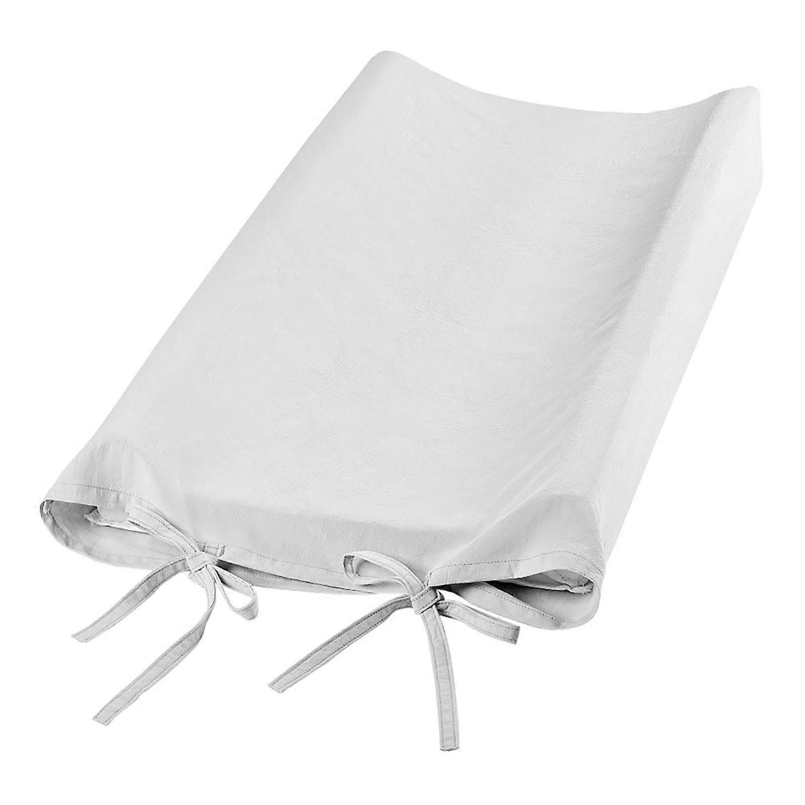 Baby Changing Table Pad Cover Soft Cotton Breathable Washable Easy To Install Fits Most Standard Grey Newborn Infants