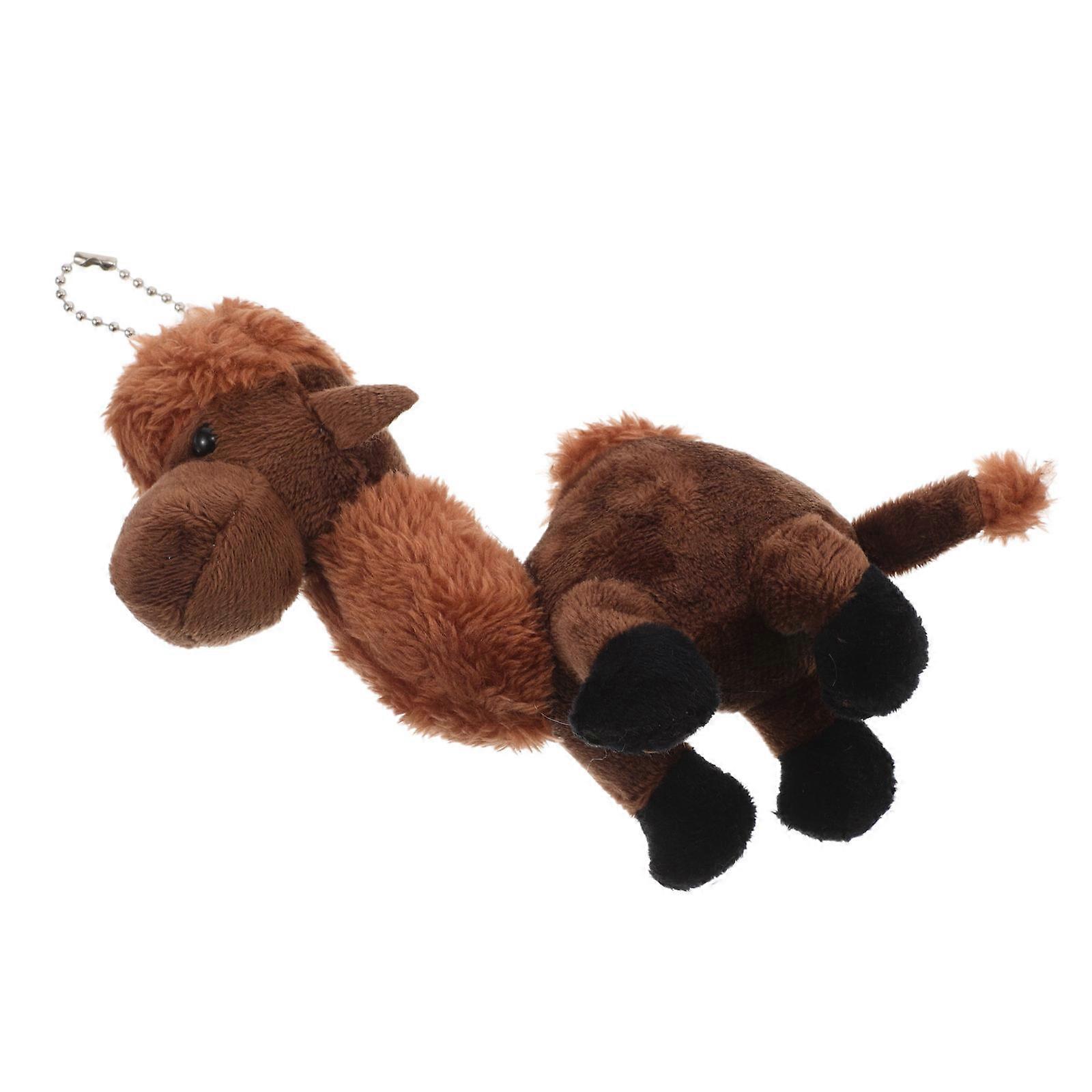 Plush Camel Keychain Soft Stuffed Animal Toy for Kids 5Pcs Coffee Color