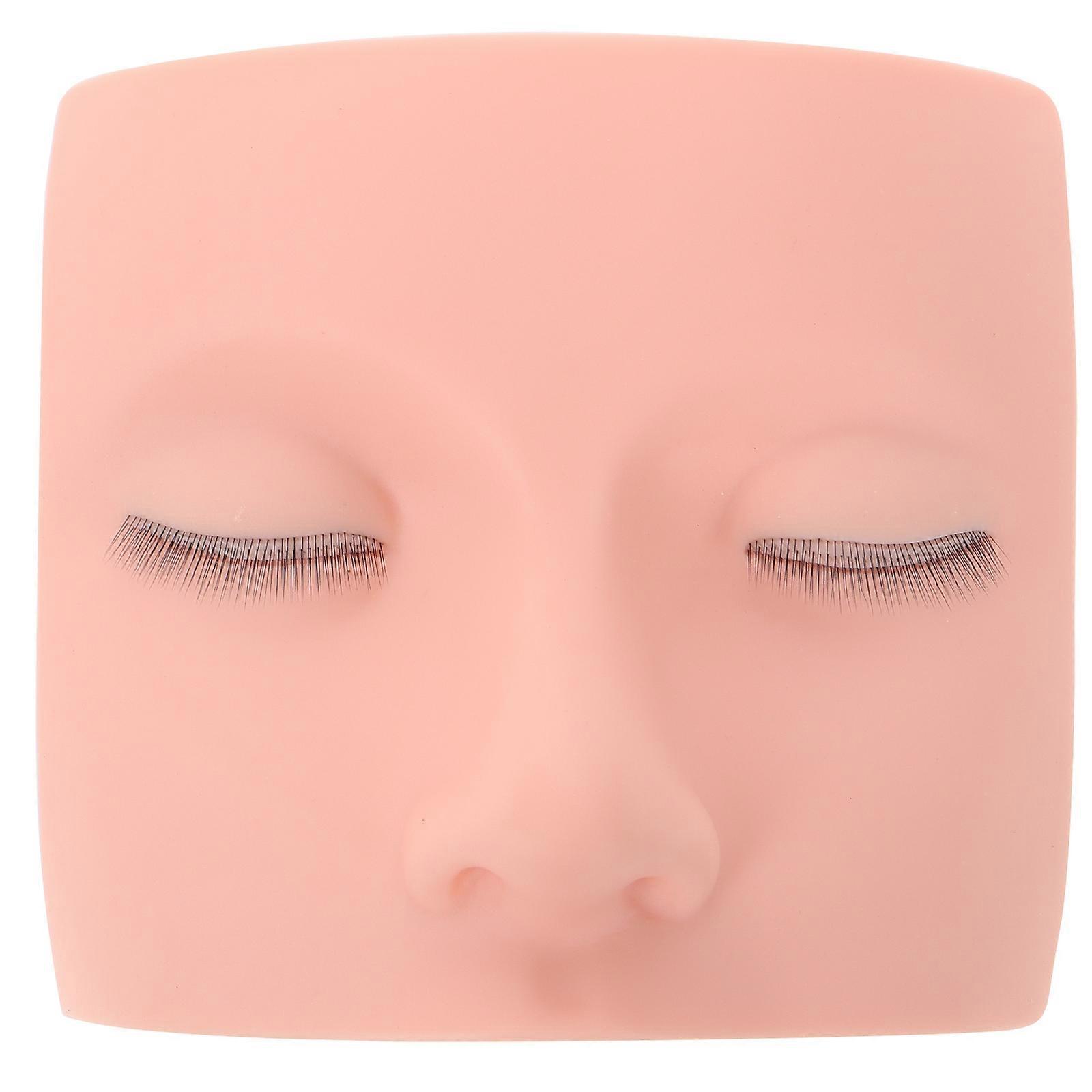 3Pcs Lash Extensions Practice Silicone Mannequin Head For Human Face Simulation Realistic Eyelash Makeup Training