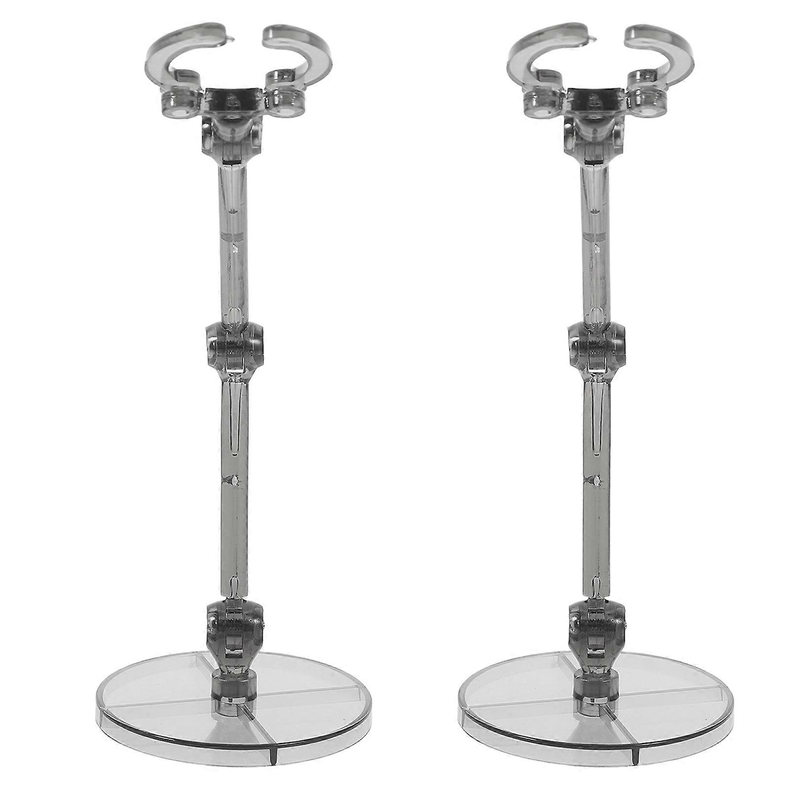 Black Plastic Action Figure Holder Stand for 8Pcs Model Display