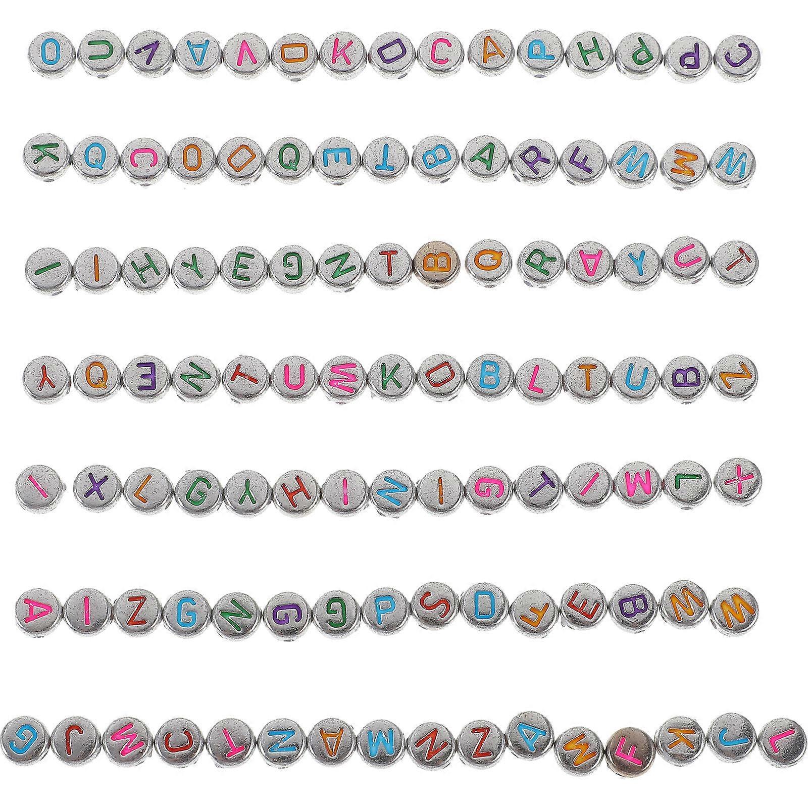 3000 Pcs Acrylic Multi-Functional Beads Assorted Color Letter Shaped Jewelry Making Beads For Crafting DIY Projects 0.70X0.70X0.40CM