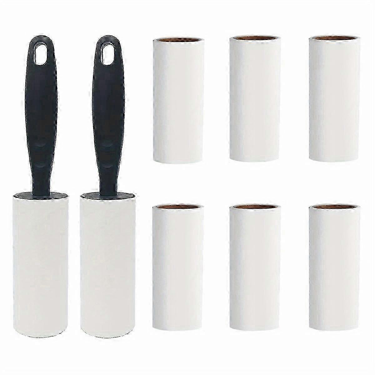 480 sheets 8 rollers, 60 sheets Extra Sticky Lint Roller Value Pack for Pet Hair Removal - 2 Handles