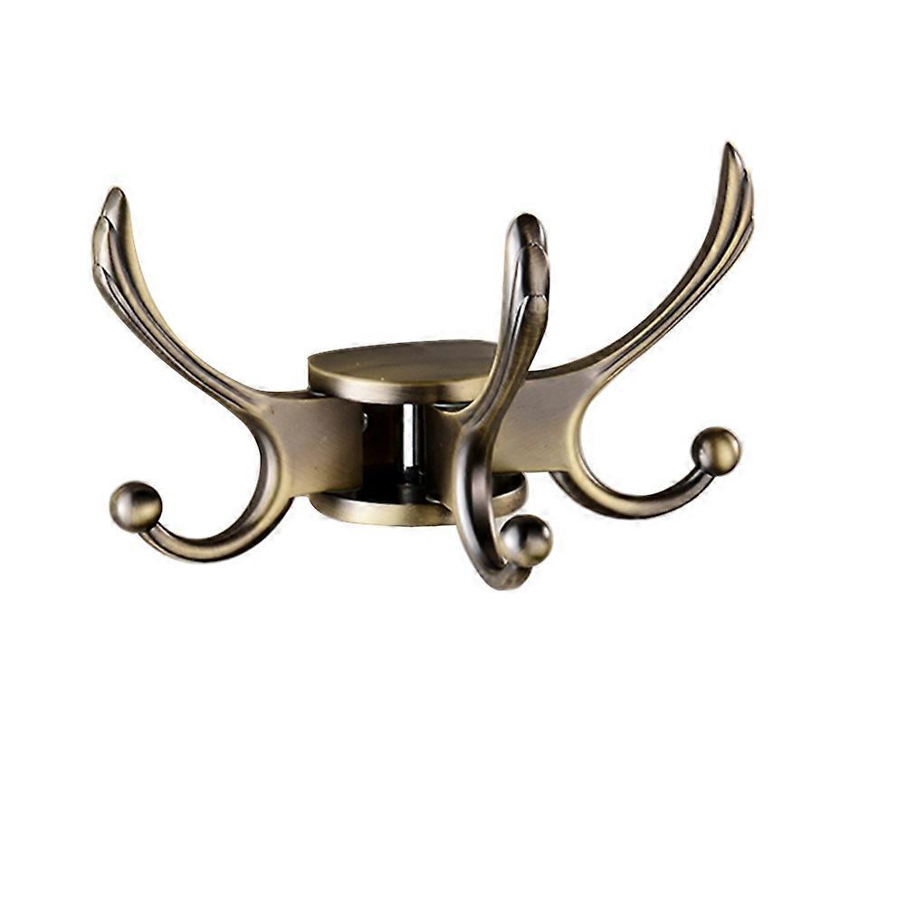 Wall Hanger Coat Hook Rotation Three Hooks for Household 3Pcs Zinc Alloy