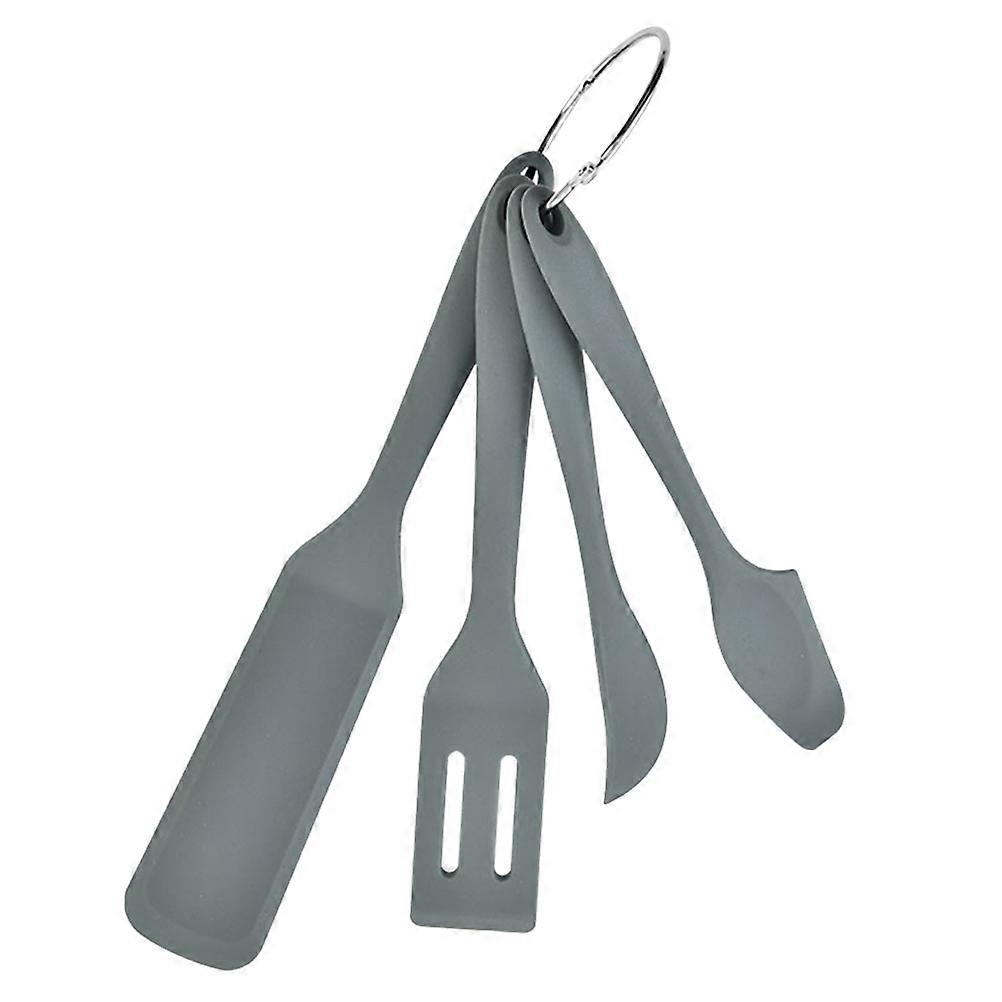 Silicone Bakers Spreader 1 Set Picnic Baking Tools Grey Corrosion Resistant Ergonomic Handle 1Set
