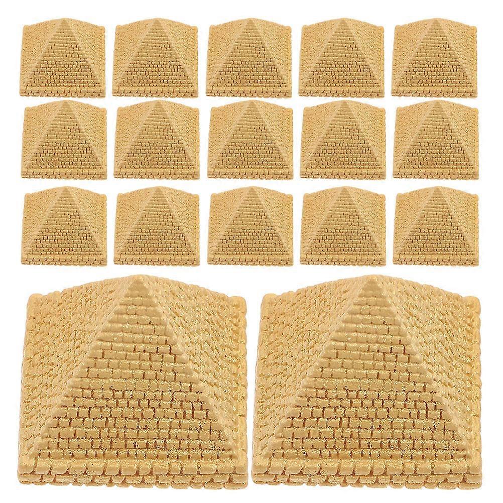 60Pcs Egyptian Pyramid Statue Resin Model for Decoration Golden Color