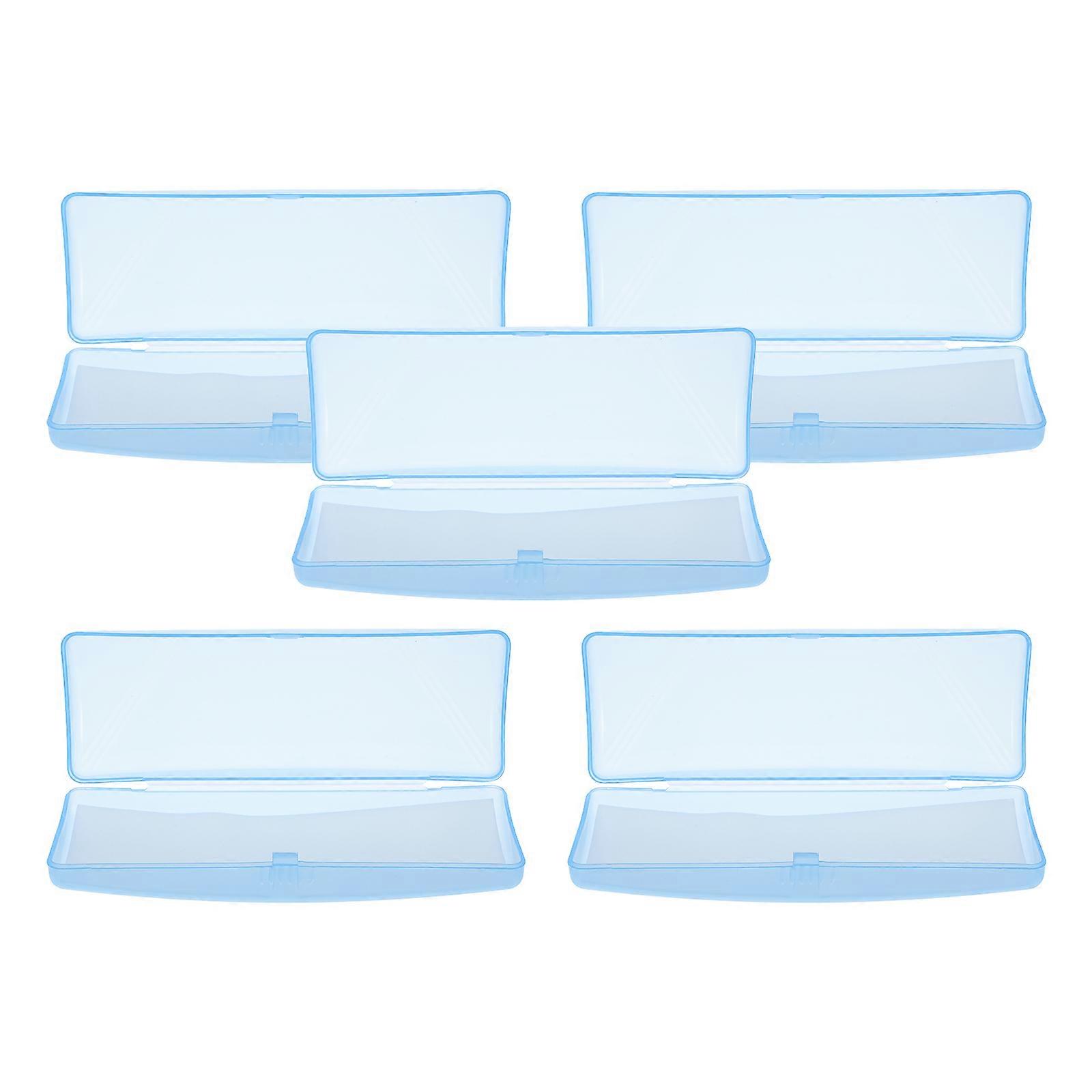 Glasses Case Plastic Eyeglasses Box for Storage Use 10Pcs Portable Sky Blue