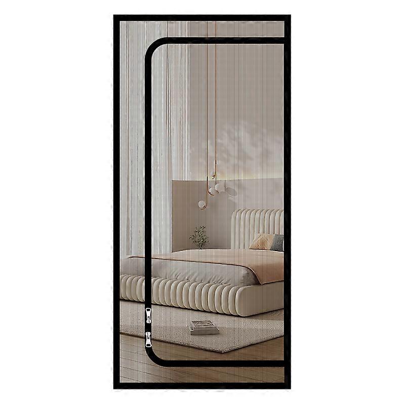 U-shaped zipper anti cat and anti dog screen window net, self installed zipper anti mosquito screen door