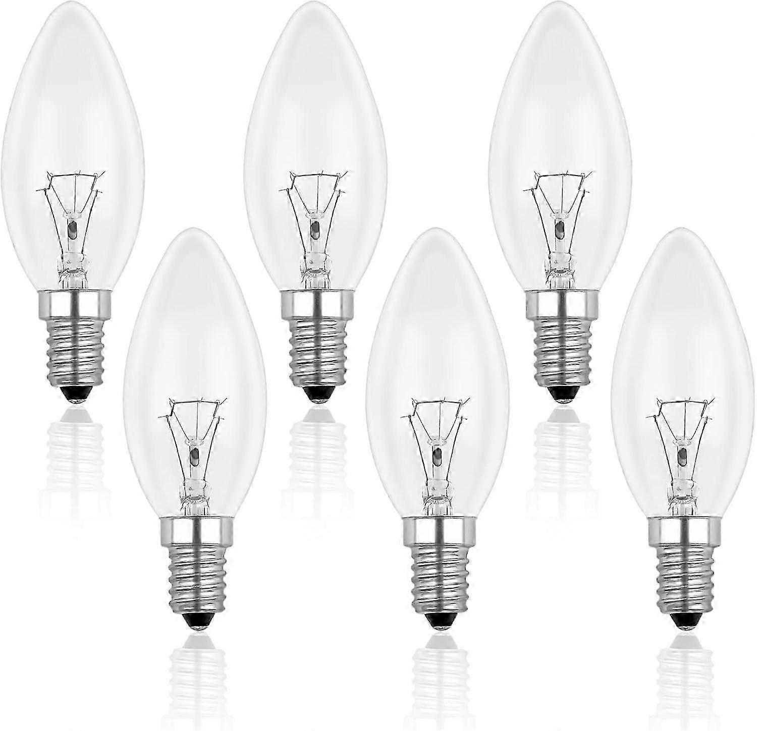 60 W E14 Kerzenlampe, dimmbar, Warmweiß 2700 K, Glühlampe, 6er-Pack
