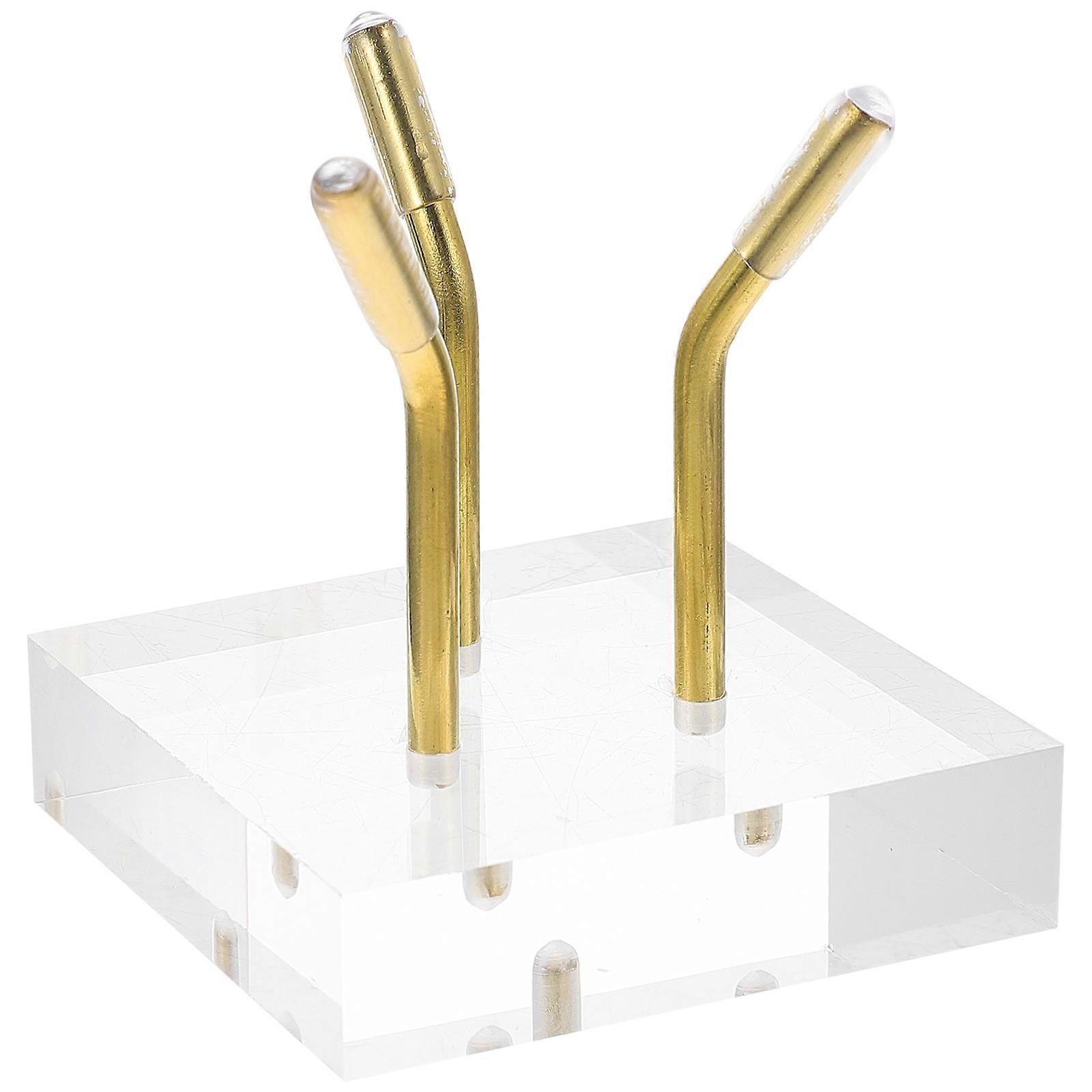 Crystal Stand Acrylic Metal Ore Storage Rack for 4Pcs Display and Home Use