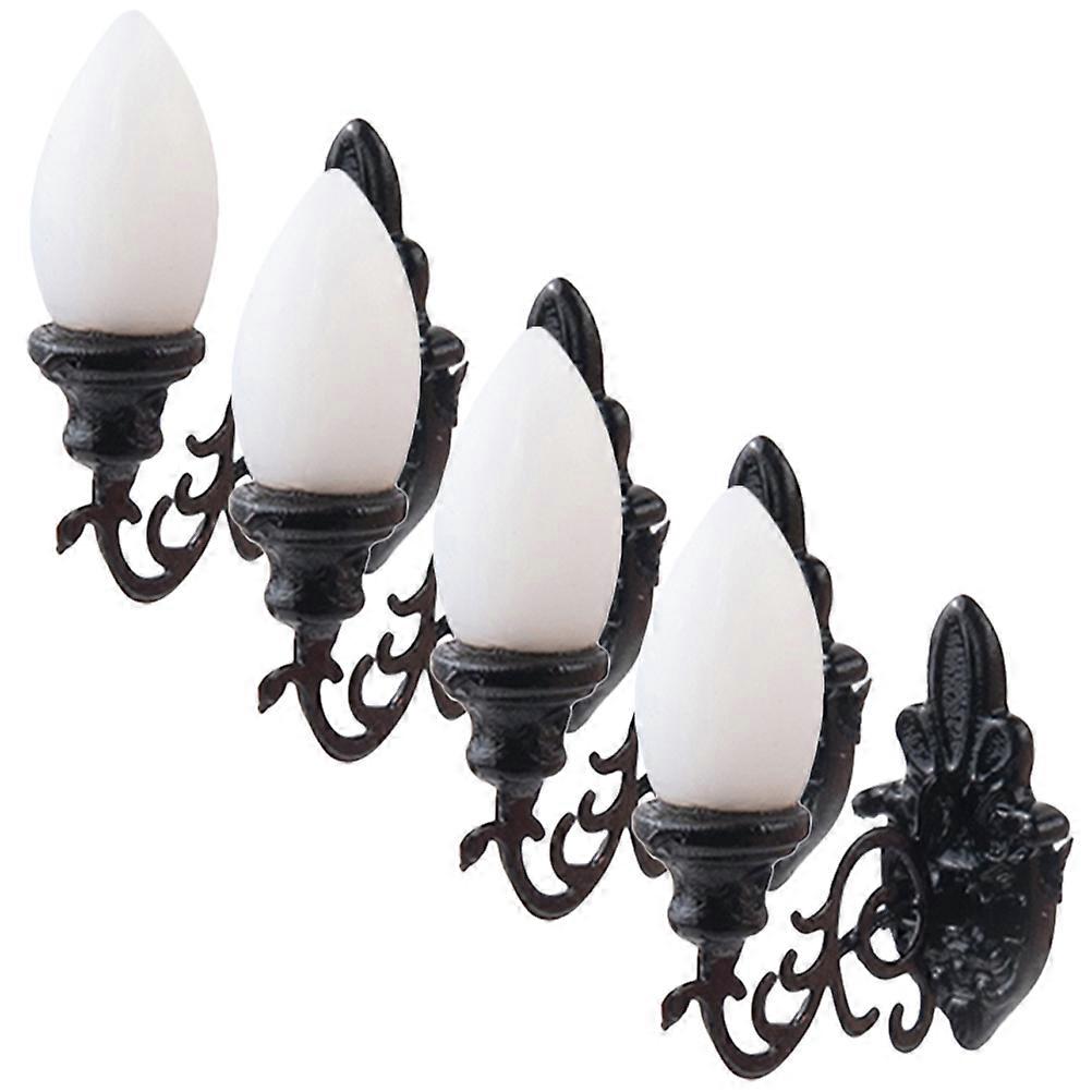 Mini Lights for Decoration 20Pcs Black ABS Miniature Wall Lamp Set