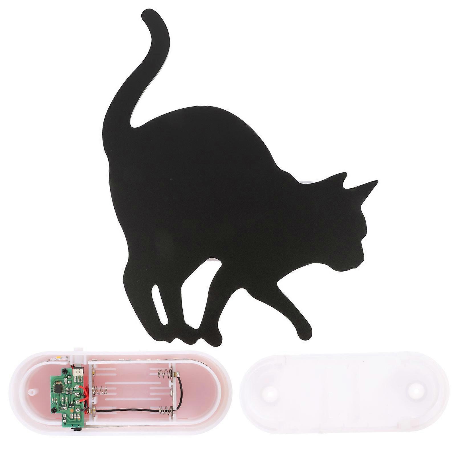Cat Shaped LED Wall Night Light Designed For Home Users In Black Color With Function 1Pack