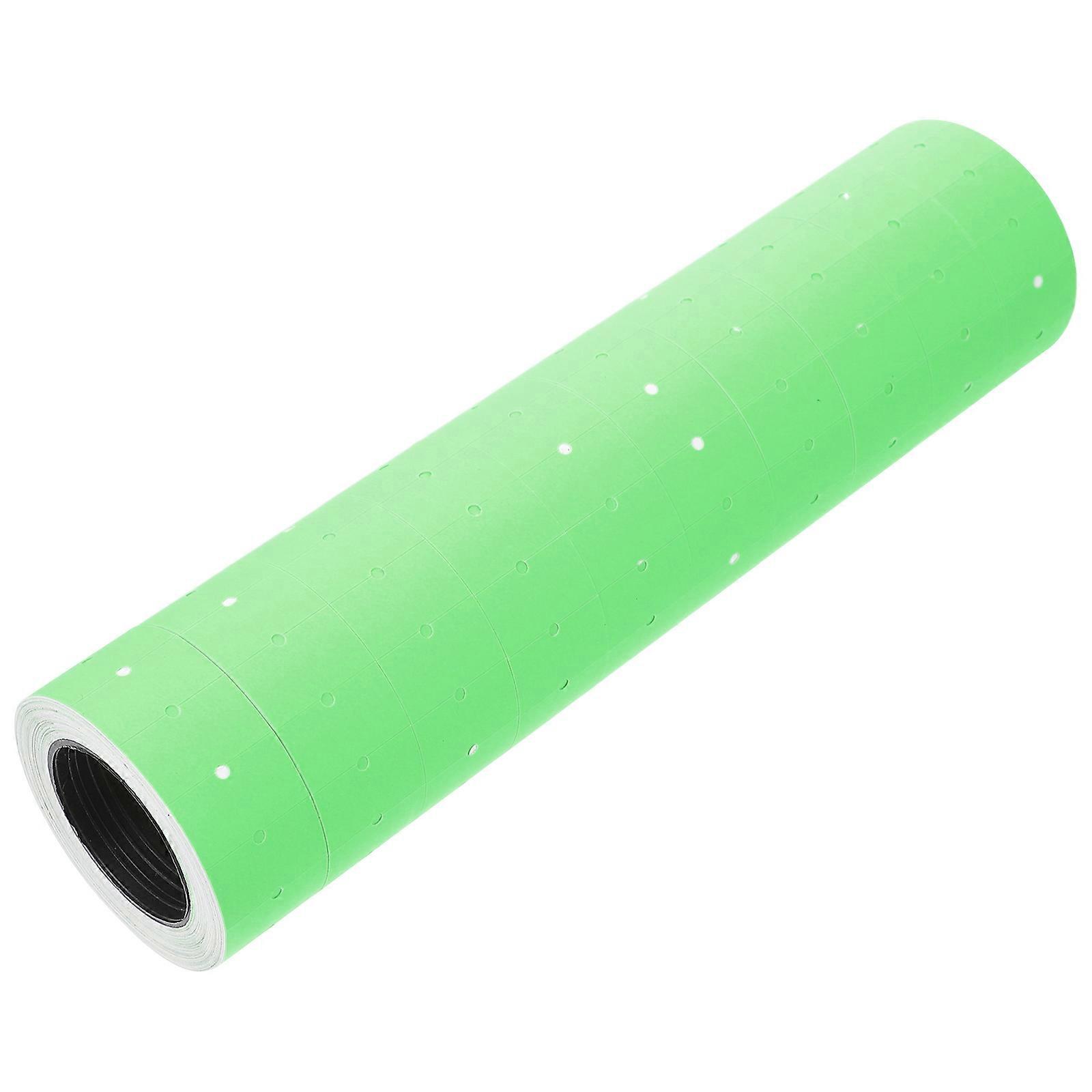 Kraft Paper Adhesive Label For Home Office Product Identification Green 5.2x5.2cm 10 Rolls