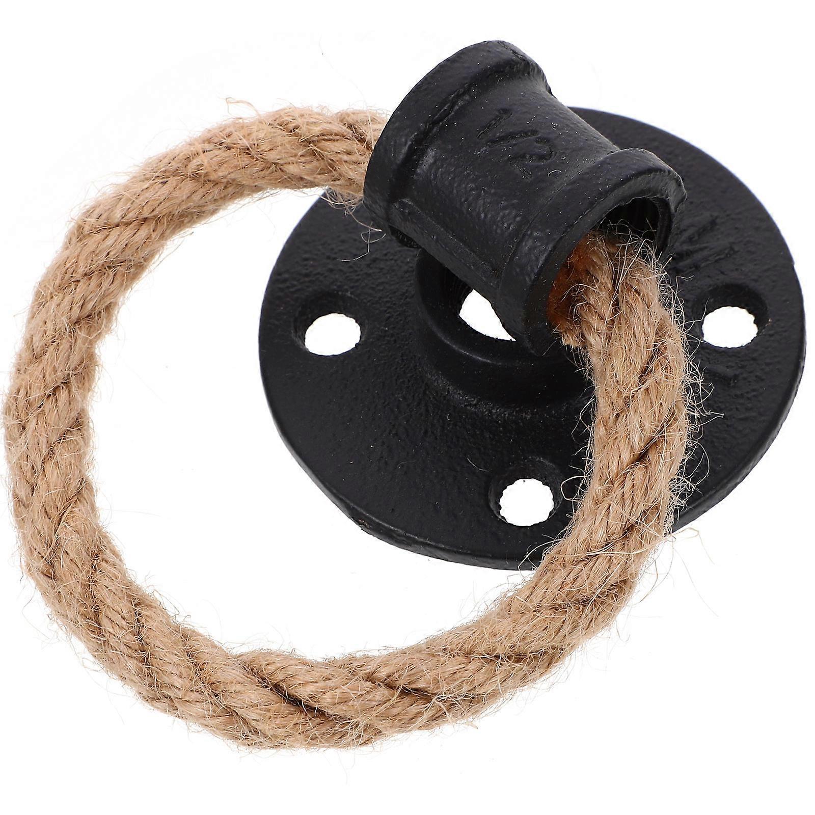 Vintage Cabinet Handle Iron with Hemp Rope for Drawer 5Pcs