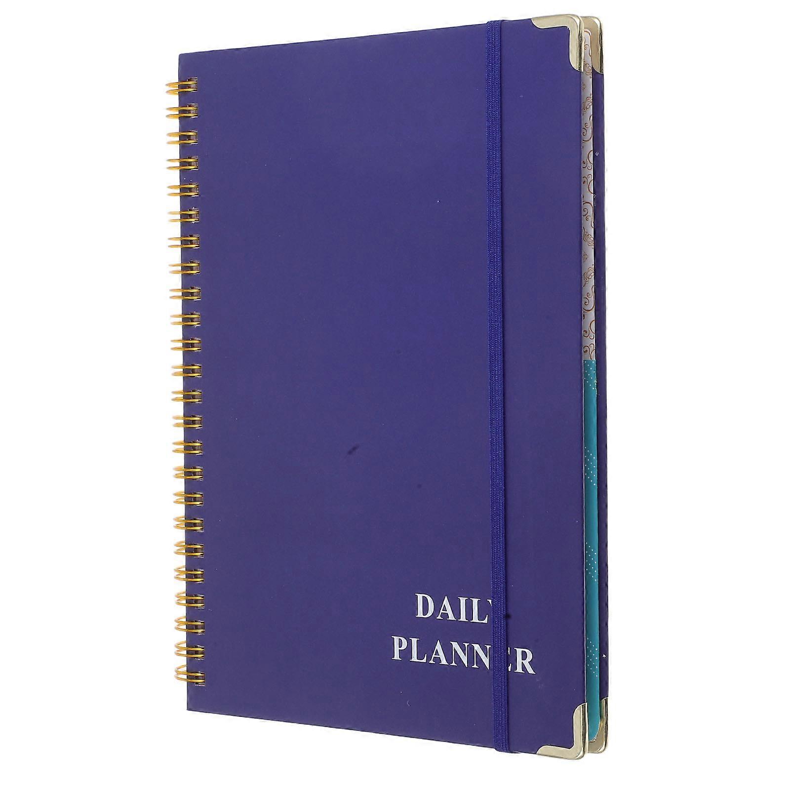 Dark Blue A5 Spiral Journal for Office Use 4Pcs Small Undated Notebooks