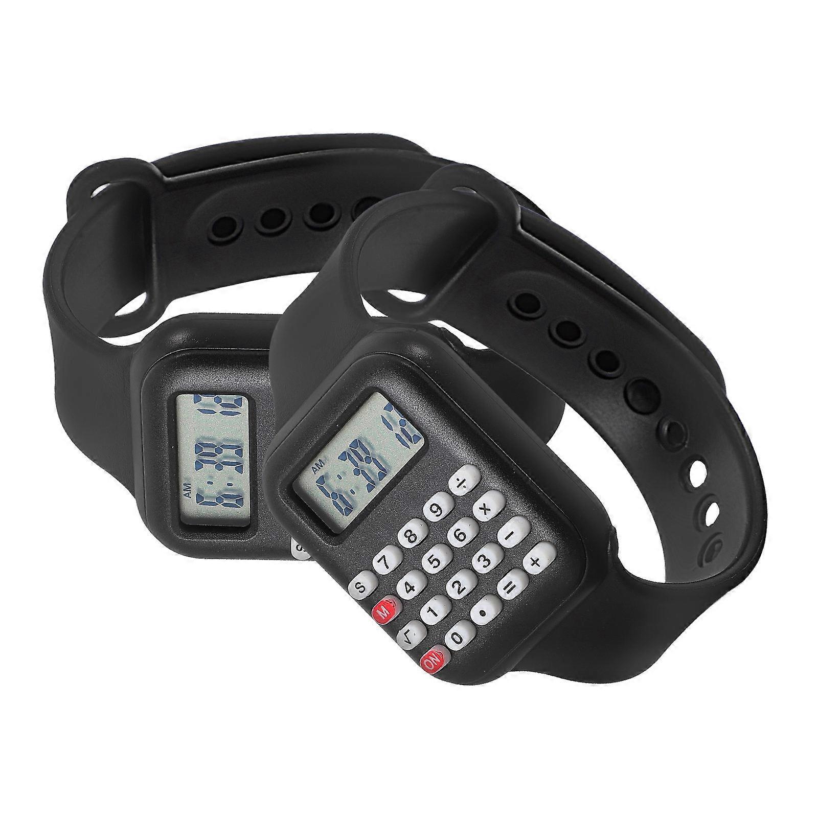 Children Electronic Calculator Watch Portable Multi-Function Wrist Watch 8Pcs