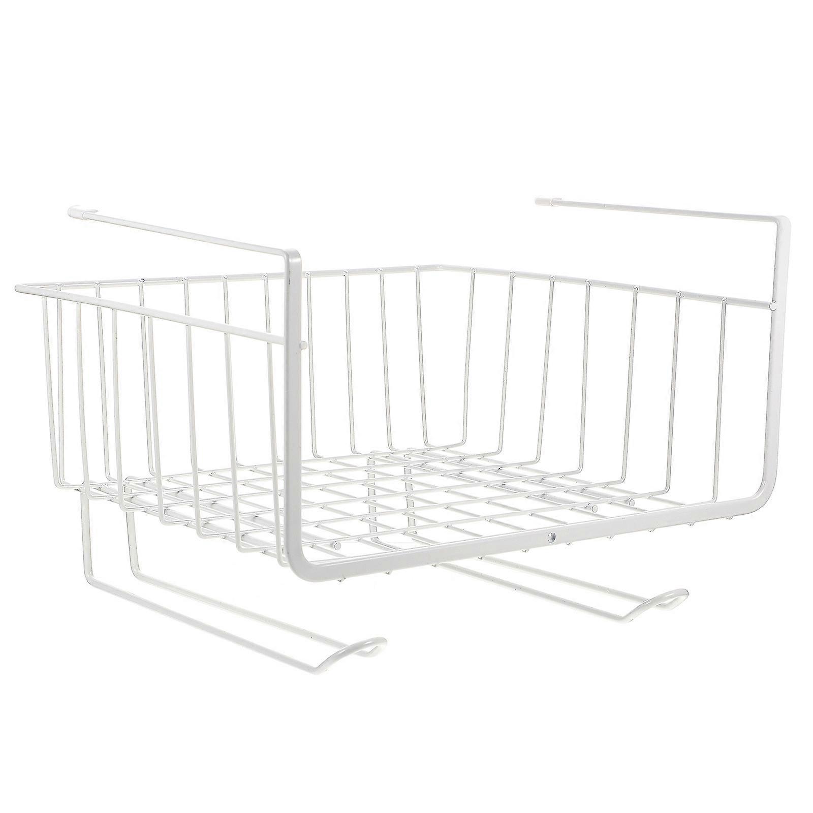 Under Shelf Wire Basket Organizer for Kitchen Storage with Tissue Holder 2Pcs