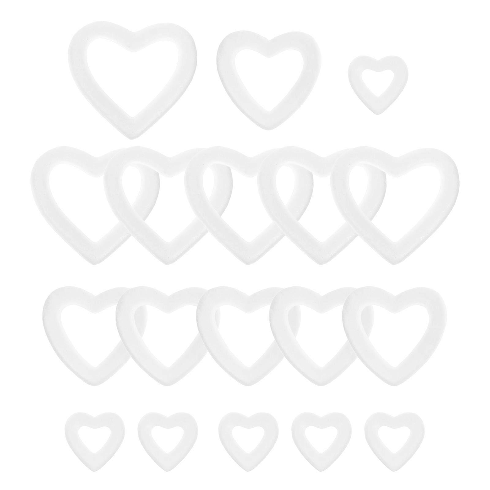 Heart Wreath Foam Forms for Wedding Crafts 54Pcs Collection