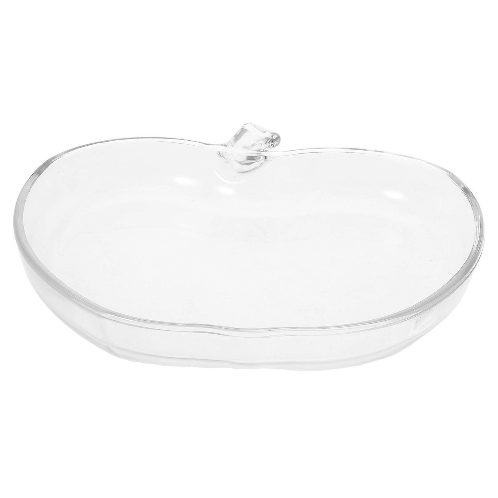 Apple Fruit Bowl Transparent for Home 2Pcs Holiday Candy Plate