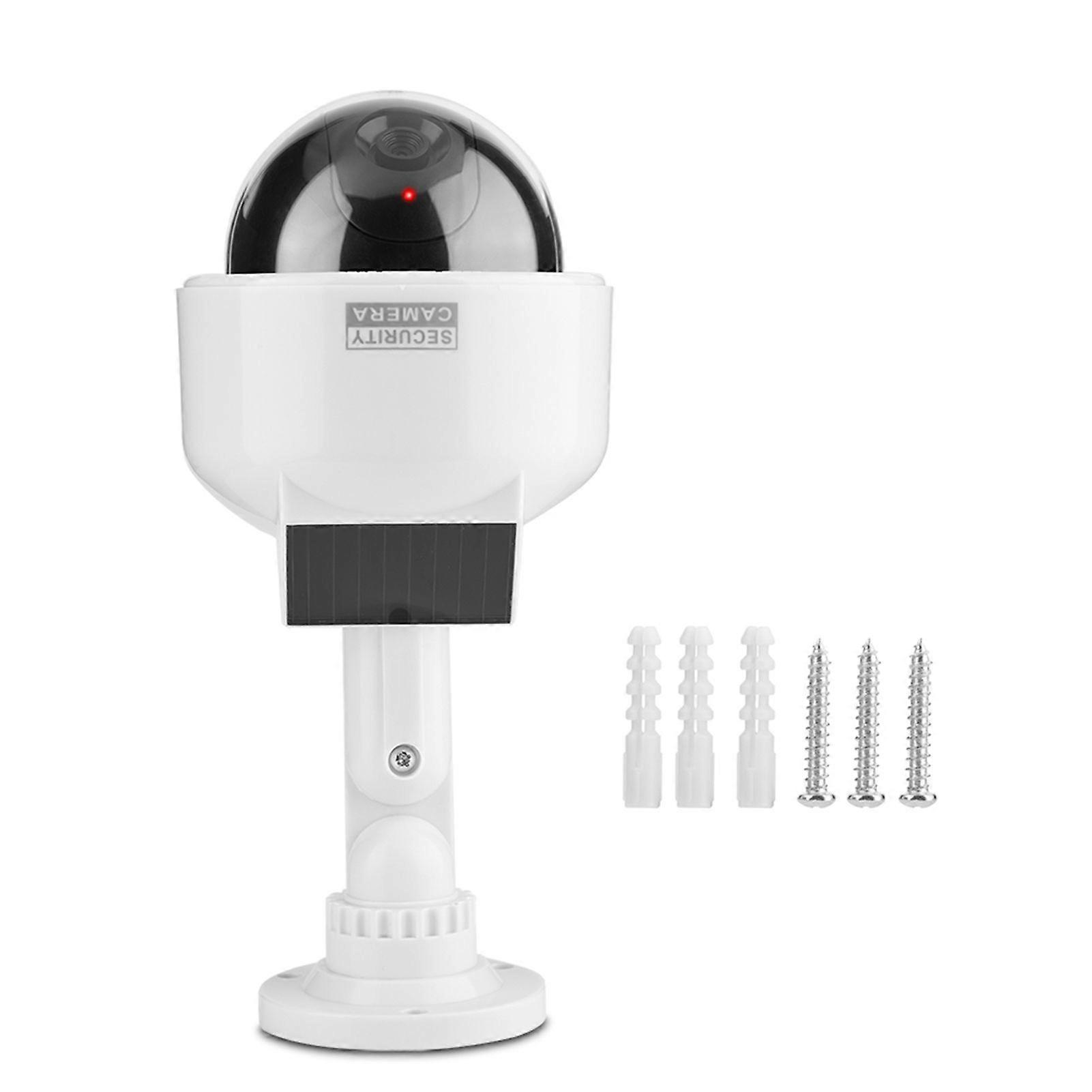 Dummy Camera Indoor & Outdoor Realistic Dome Shape Solar Security Camera for Home/ Warehouse