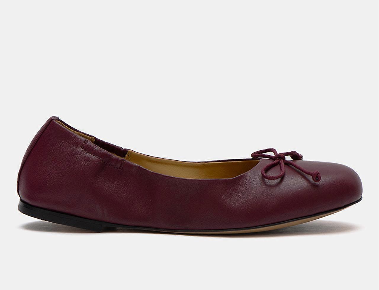 Via Della Paglia - Mia Ballet With Bow in Softy Leather