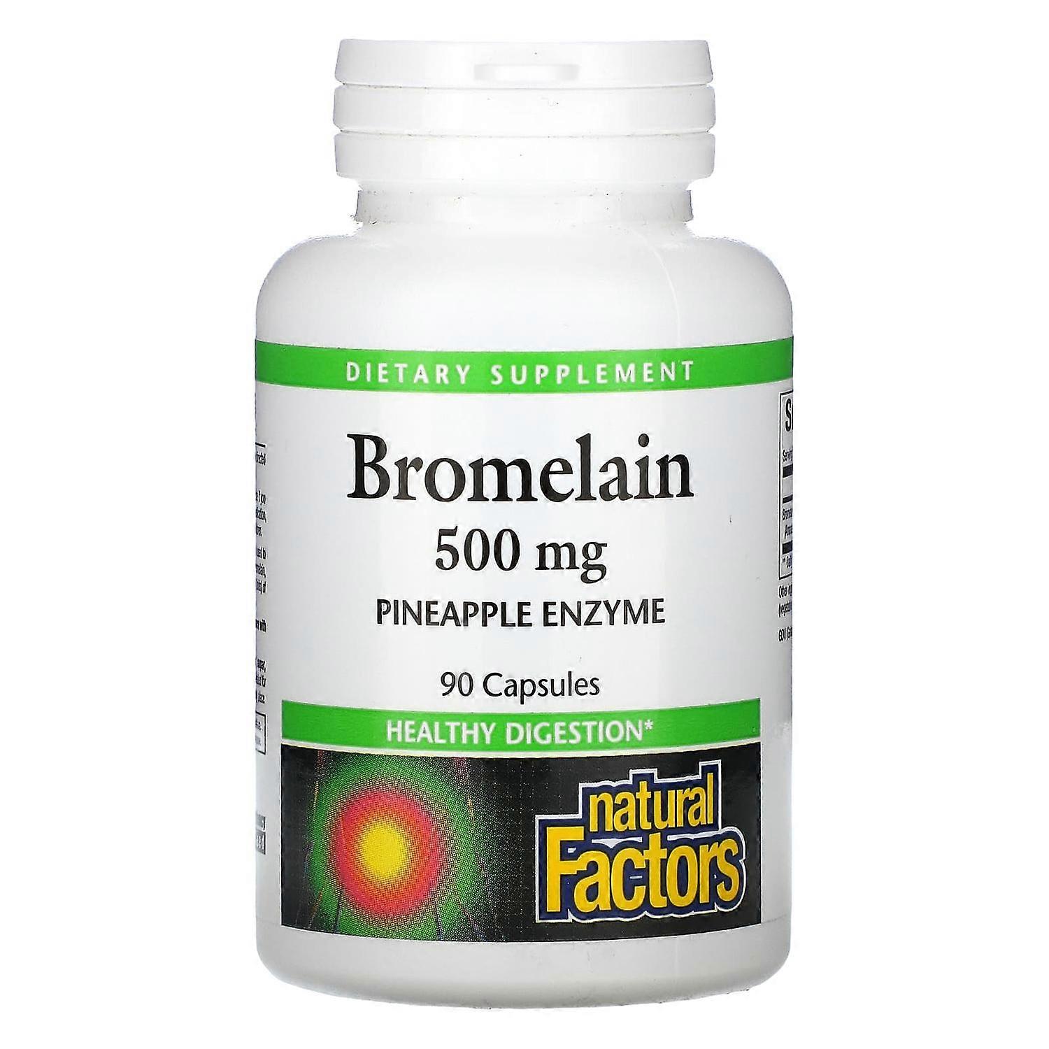 Natural Factors, Bromelain, 500 mg, 90 Capsules