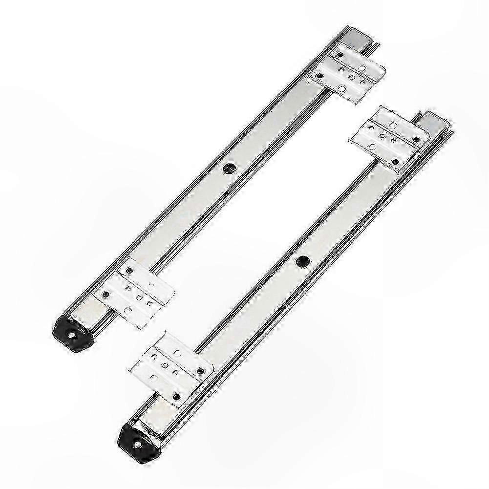 35-Key Desk Keyboard Drawer Slide Rail, Adjustable Side Mount Under-Desk Tray Track