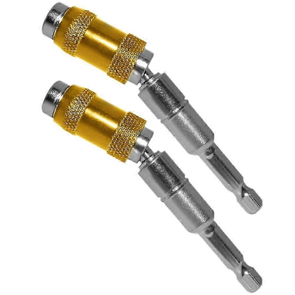 2-Piece Magnetic Drill Bit Holder for Pivot Bits, Adjustable Chrome Vanadium Steel Construction