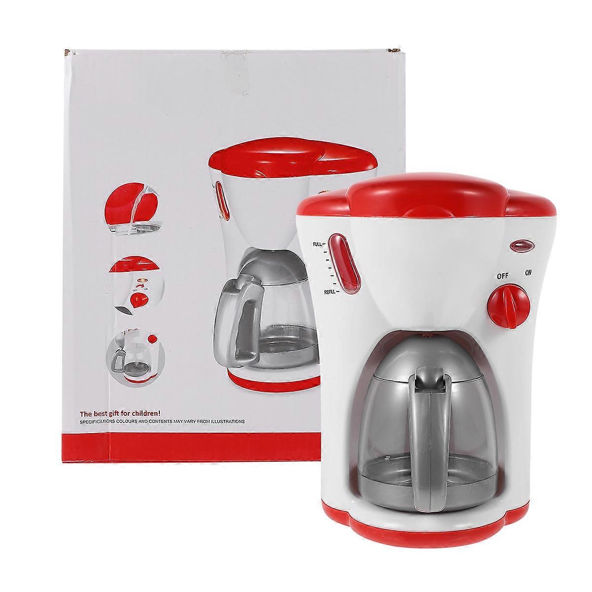 Working Toy Coffee Maker Creative Cooking Simulation For Kids 16.5X12CM Red 1Pc