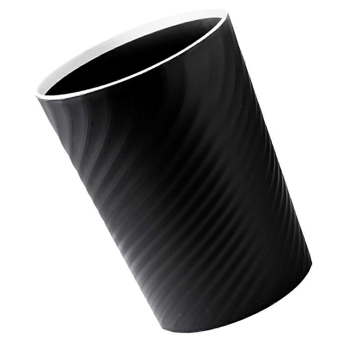 Small Plastic Office Trash Can With Secure Bag Holder Ring, SpaceSaving Bathroom Trash Can, Compact Household Bin