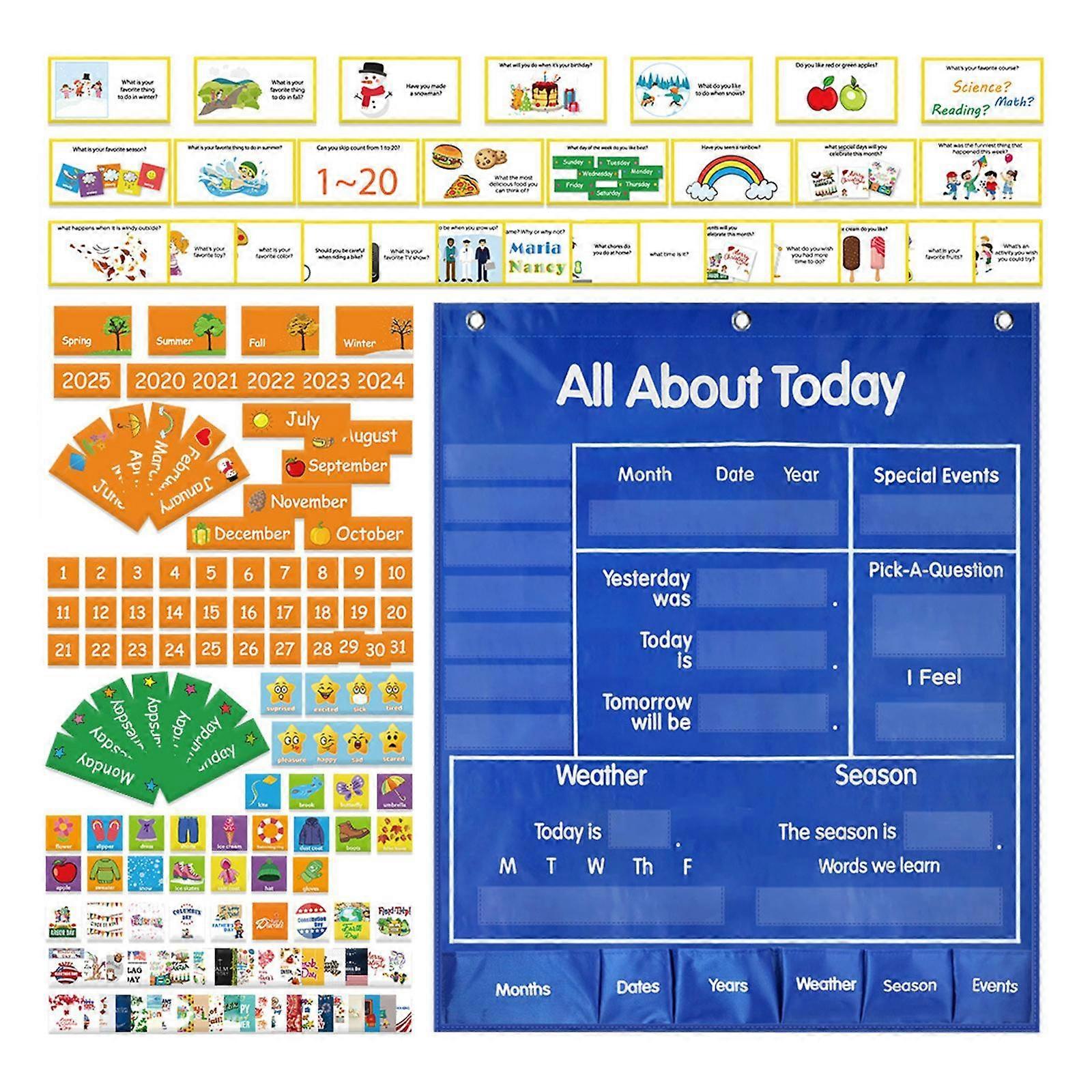 All about Today Pocket Chart Teaching Materials for Education Center Student