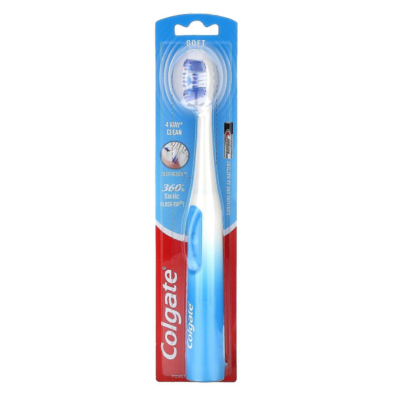 360 Sonic Floss-Tip, Powered Battery Toothbrush, 1 Toothbrush