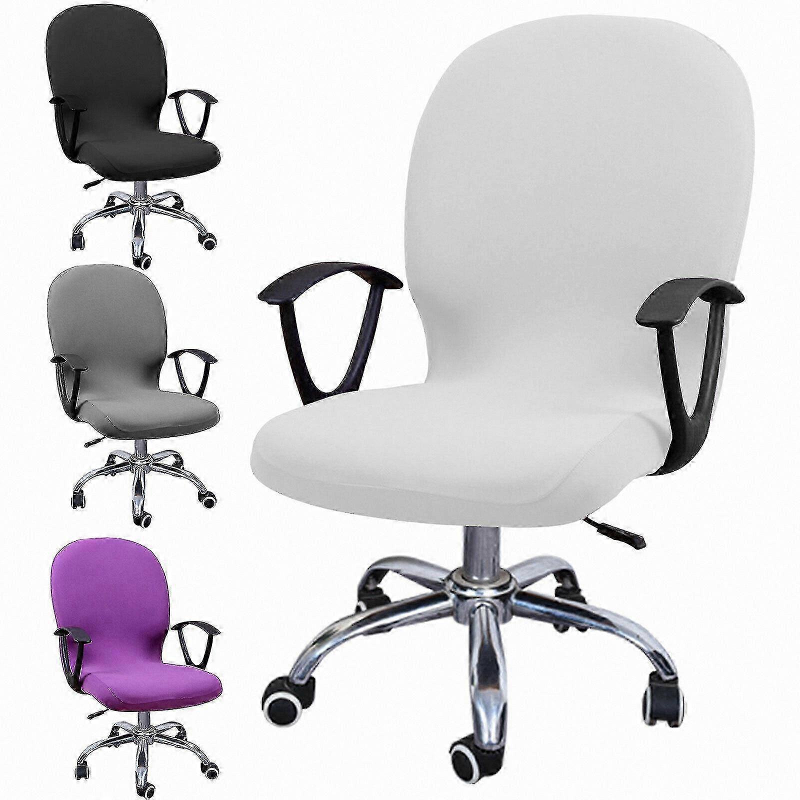 Universal Swivel Chair Slipcover for Office and Computer Chairs with Armrest Support