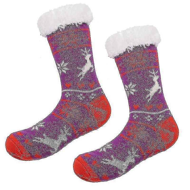 Christmas Thickened Purple Socks